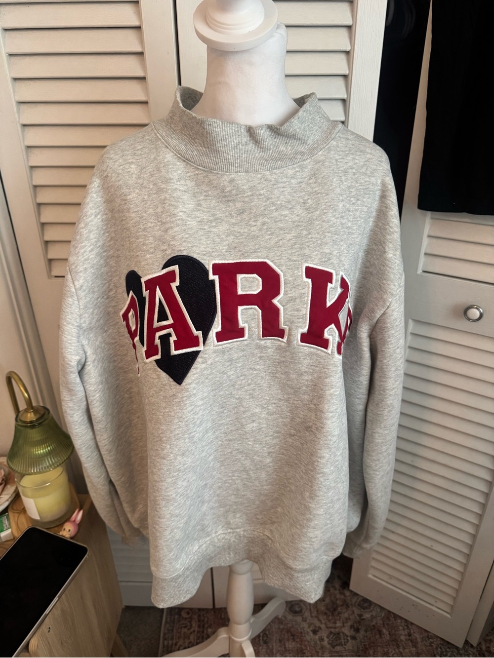 Parke Jean Heart Varsity Mockneck